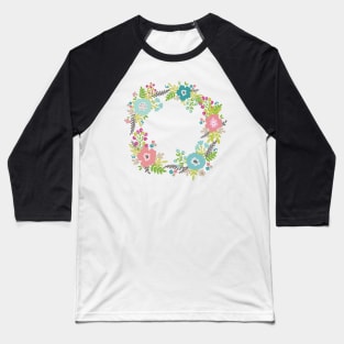 Floral fresh spring wreath Baseball T-Shirt